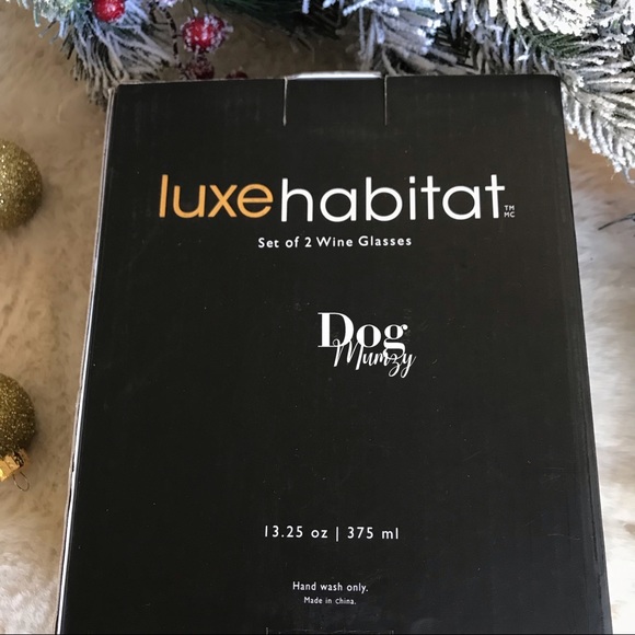 Luxe Habitat Rose Gold Jewel Shaped Wine Glass Box Set - Picture 6 of 7